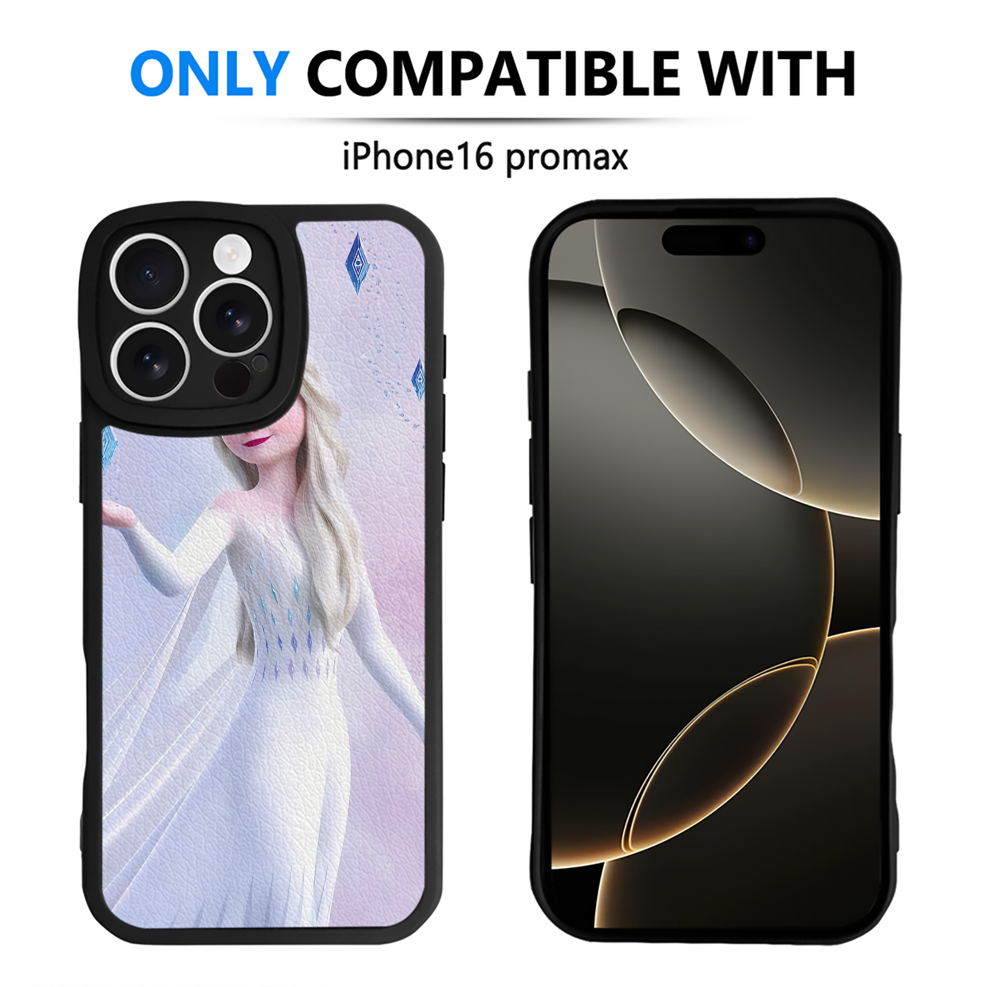 （画像用） アナと雪の女王 アンナ エルサ Frozen Anna Elsa 【iPhone 16シリーズ対応】シリコンスマホケース（レザー調） 材質：シリコン